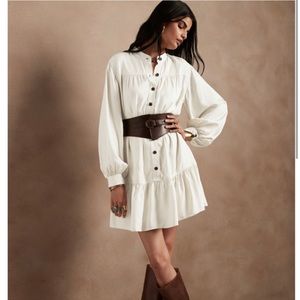 Swing Fit mini length dress with belt